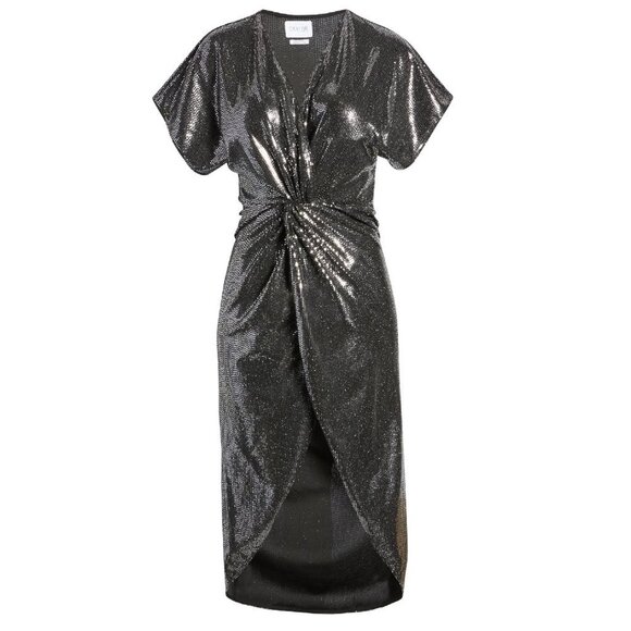 SAYLOR Roslynn Sequin Cross Front High/Low Dress - Picture 3 of 7